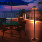 Patio Heater, Outdoor Heater, 1500W Infrared Heater Waterproof Tip-Over Protection Electric Heater for Outdoor Use Freestanding