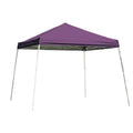 10 ft. D x 10 ft. W Slant-Leg Pop-Up Canopy w/ Purple Cover, Black StoraBag, and 4-Position-Adjustable Steel Frame