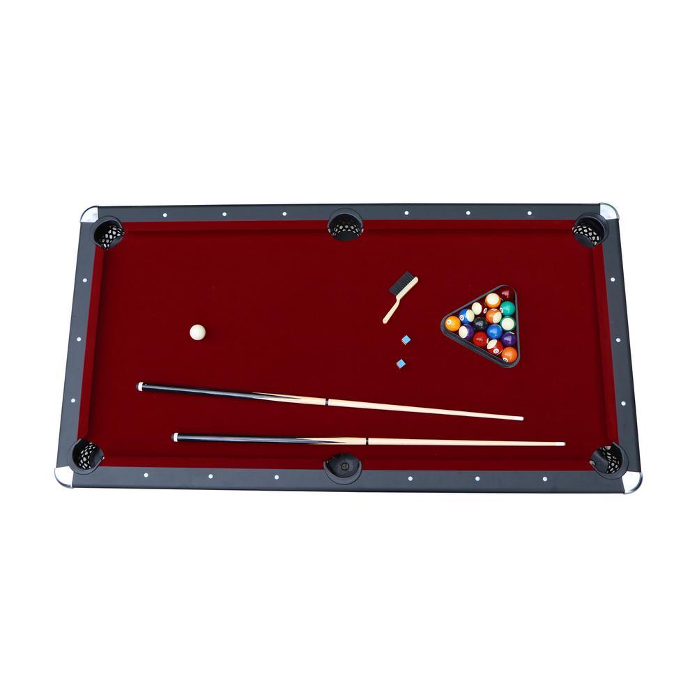 6 ft. Spartan Pool Table with Table Tennis Conversion Top in Black Finish