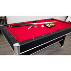 6 ft. Spartan Pool Table with Table Tennis Conversion Top in Black Finish