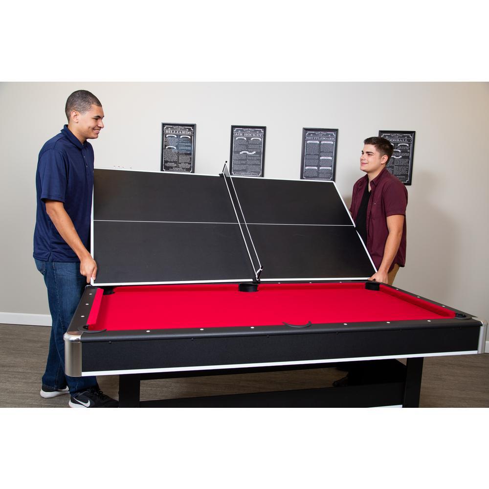 6 ft. Spartan Pool Table with Table Tennis Conversion Top in Black Finish