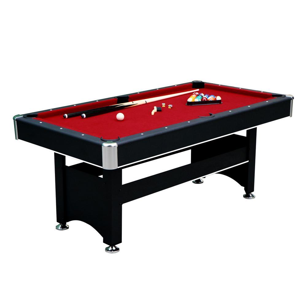 6 ft. Spartan Pool Table with Table Tennis Conversion Top in Black Finish