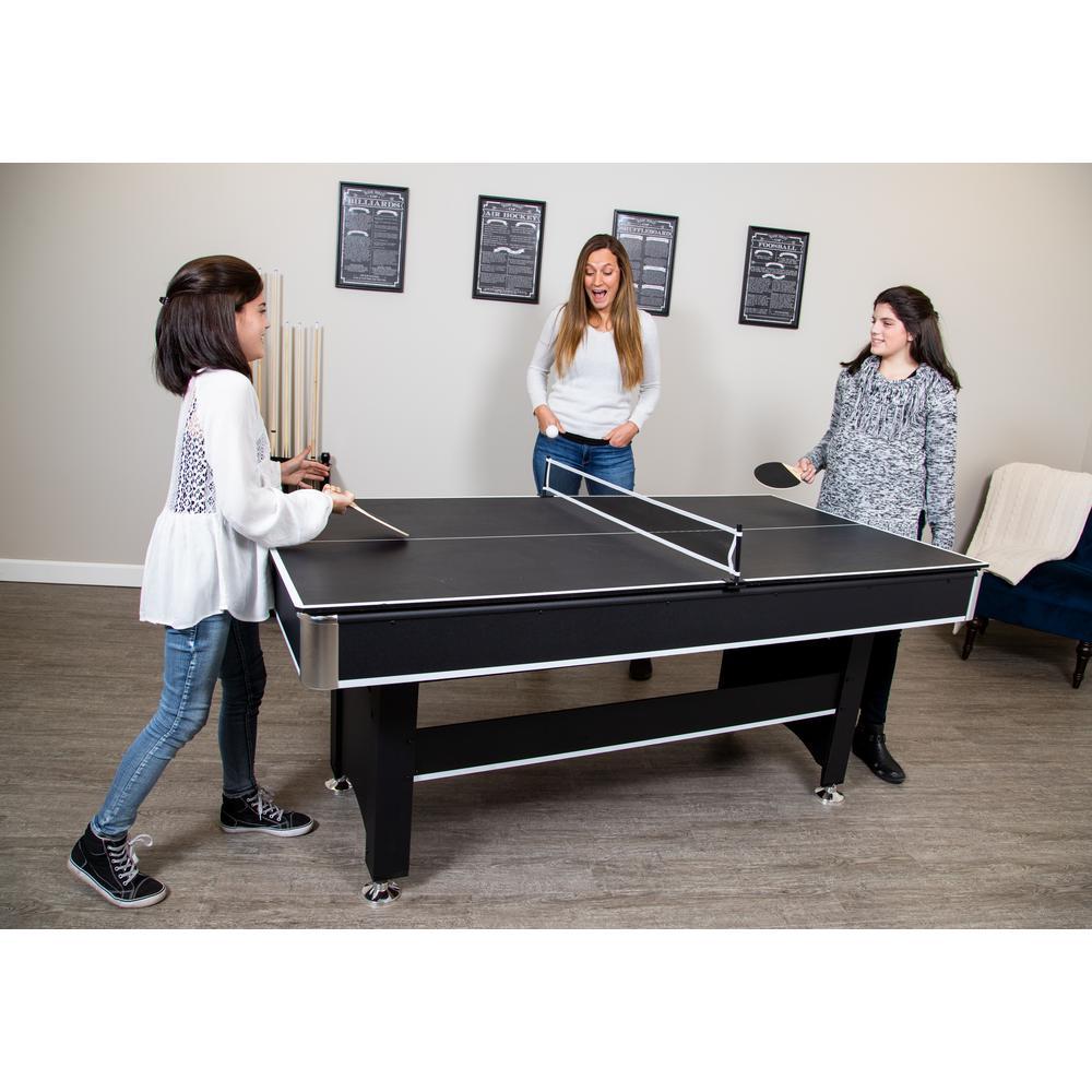 6 ft. Spartan Pool Table with Table Tennis Conversion Top in Black Finish