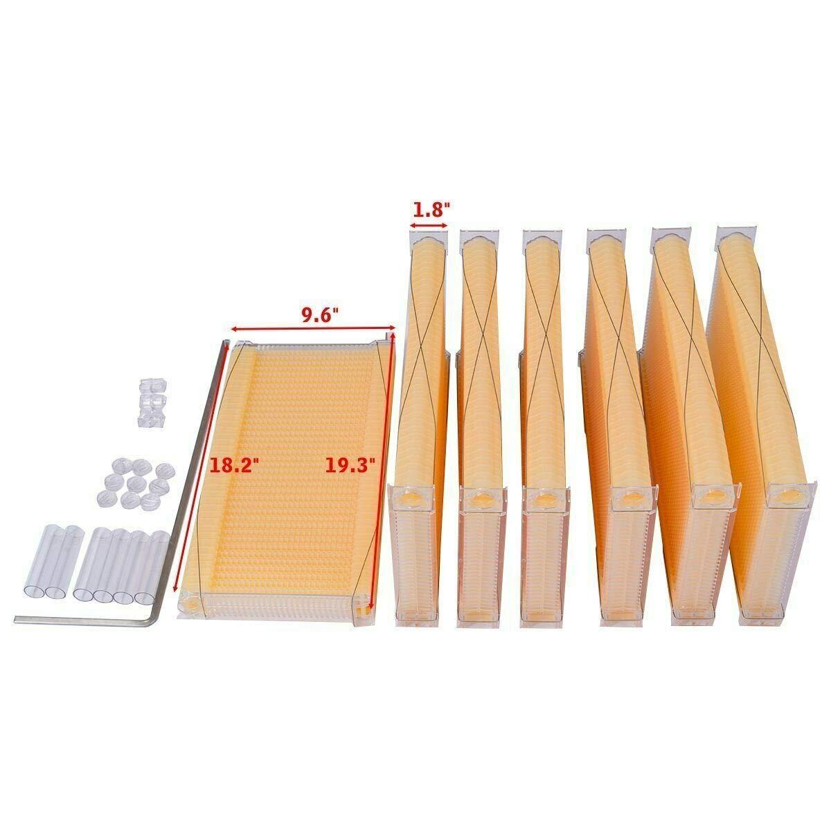 lwestine flow hive beehive kit automatic wooden bee hive house kit beehive boxes with 7 peice comb honey frames for beginning and professional beekeepers