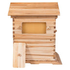 lwestine flow hive beehive kit automatic wooden bee hive house kit beehive boxes with 7 peice comb honey frames for beginning and professional beekeepers