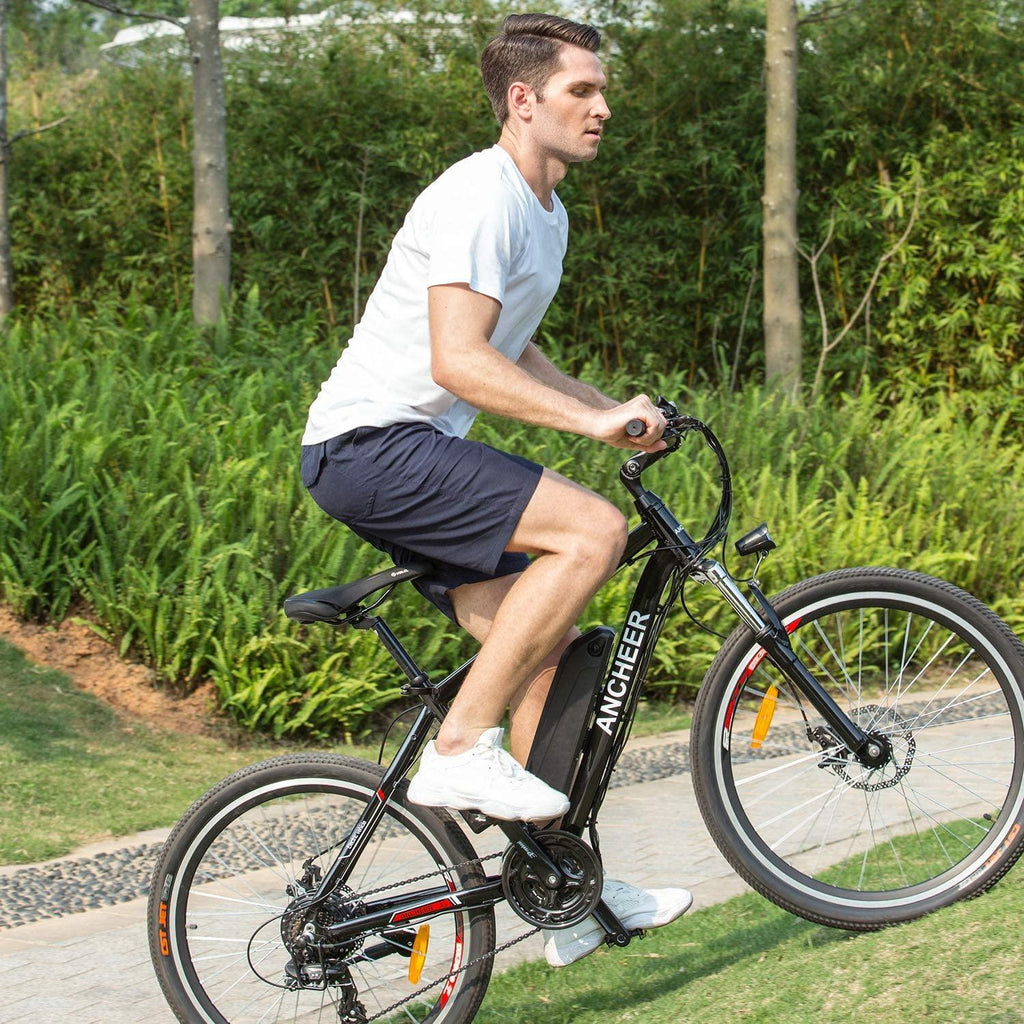 ANCHEER 26 inch Electric Bike for Adults, Commuting Ebike with 12.5ah/12.2ah Battery, 500W Motor Electric Mountain Bike, and Professional 21 Speed Gears