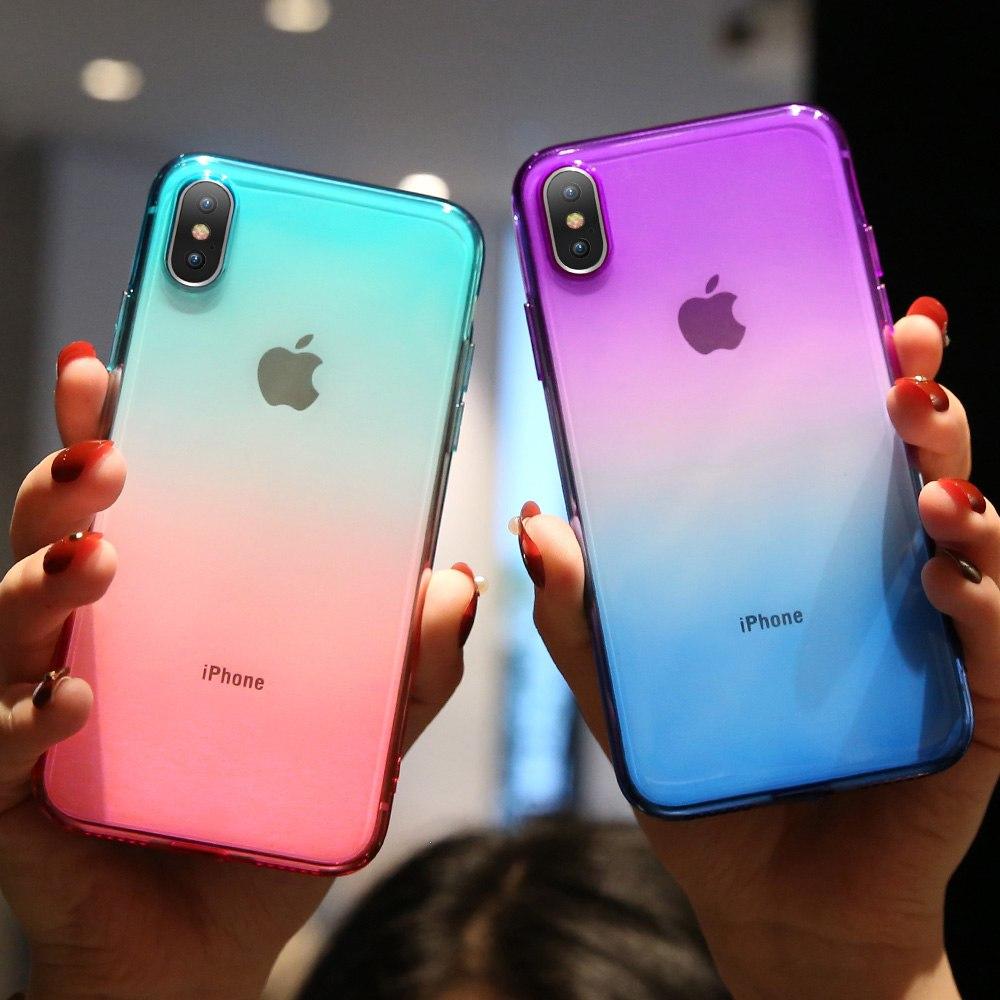 Phone Accessories - Colorful Gradient Clear Case For iPhone