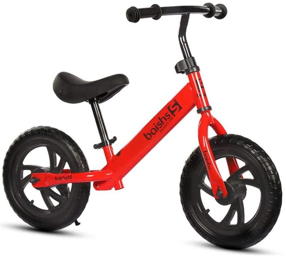 JLFSDB Kids Bike BMX Bike for Kids Boys Girls Bicycle Kids  Bike,12 Inch Walker Push Bicycle,Carbon Steel No Pedal Stride Bikes,for 2, 3, 4 Year Old Boy/Girl (Color : Red)