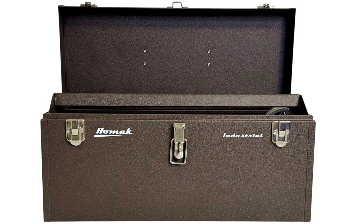 20-Inch Industrial Steel Toolbox, Brown Wrinkle Powder Coat, BW00200200