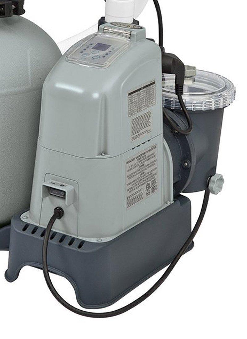 intex 1600 gph saltwater system &amp; sand filter pump set for above ground pools