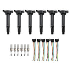 2007-2015 LEXUS GS350 6PCS Ignition Coils+Connectors+Spark Plug UF487 90919-02251 90919-A2002 Generic