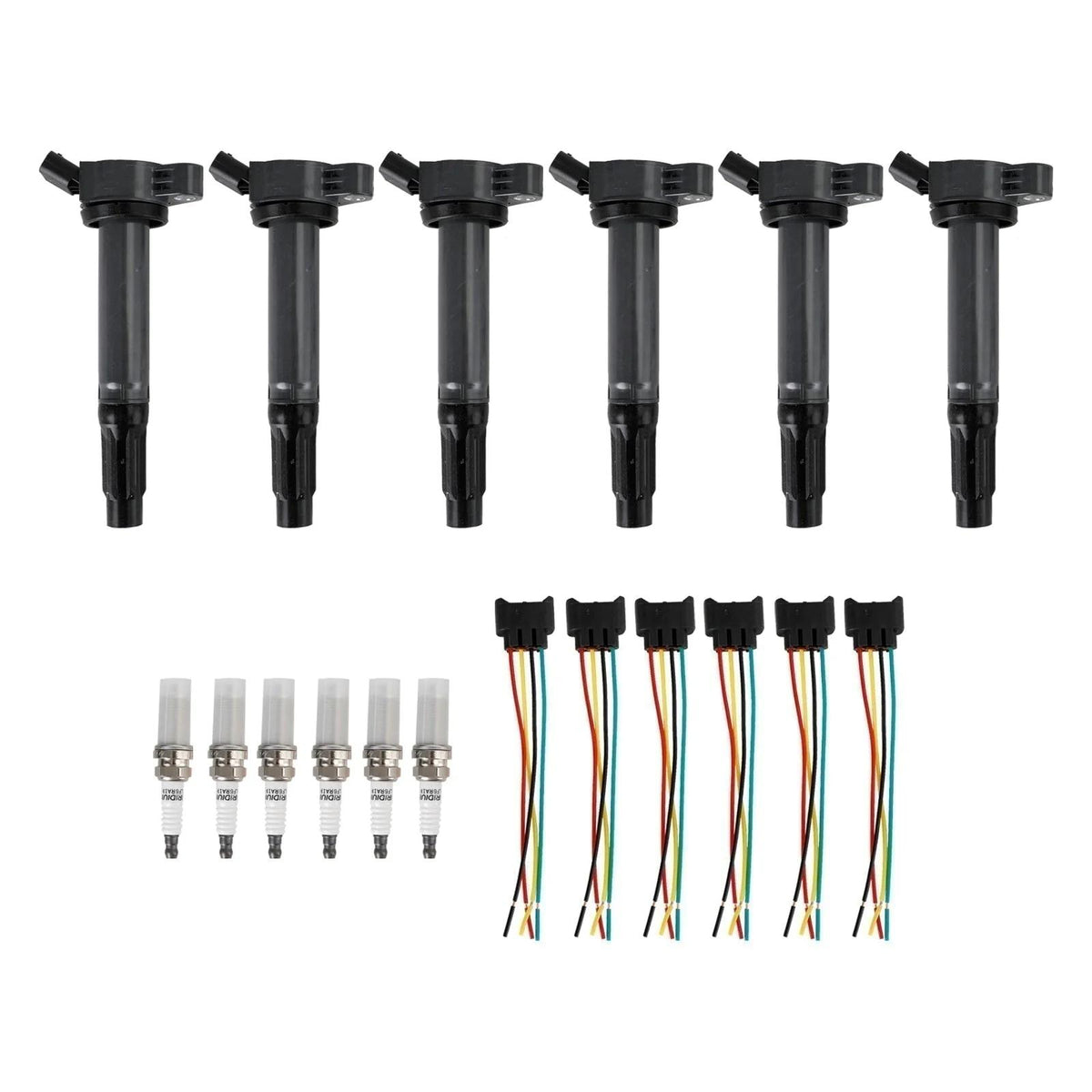 2007-2015 LEXUS GS350 6PCS Ignition Coils+Connectors+Spark Plug UF487 90919-02251 90919-A2002 Generic