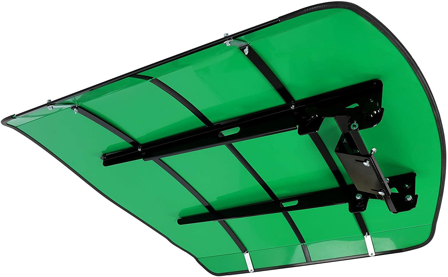hecasa green tractor canopy compatible with all rops 48" x 52" equipped tractors with a 2" x 2" or 2" x 3" rops (will add about 4'' to the height of the tractor)