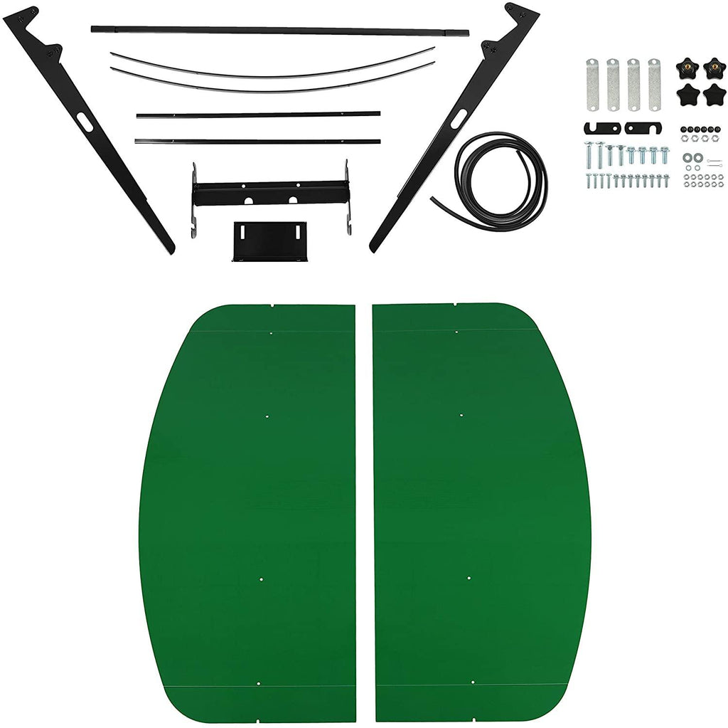 hecasa green tractor canopy compatible with all rops 48" x 52" equipped tractors with a 2" x 2" or 2" x 3" rops (will add about 4'' to the height of the tractor)
