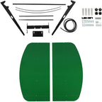 hecasa green tractor canopy compatible with all rops 48" x 52" equipped tractors with a 2" x 2" or 2" x 3" rops (will add about 4'' to the height of the tractor)