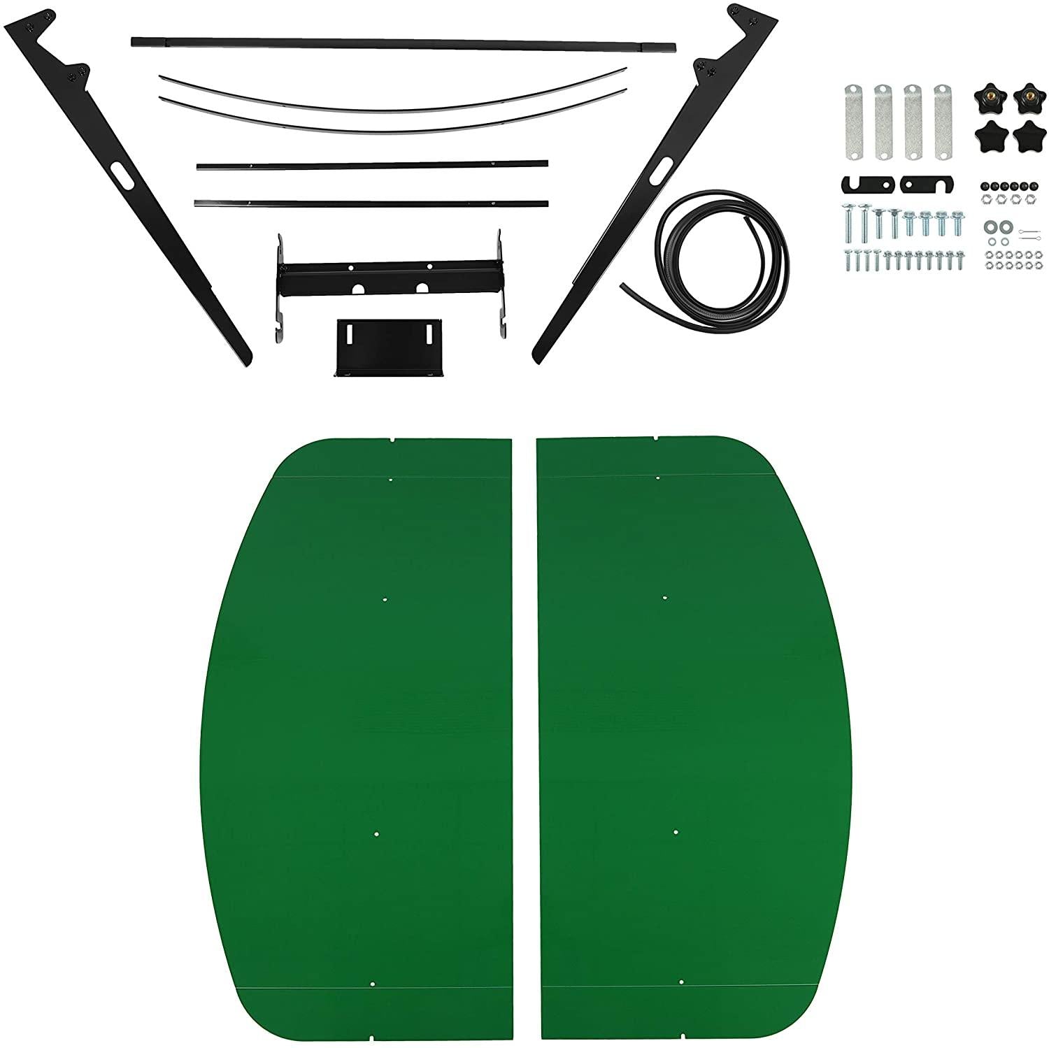 hecasa green tractor canopy compatible with all rops 48" x 52" equipped tractors with a 2" x 2" or 2" x 3" rops (will add about 4'' to the height of the tractor)