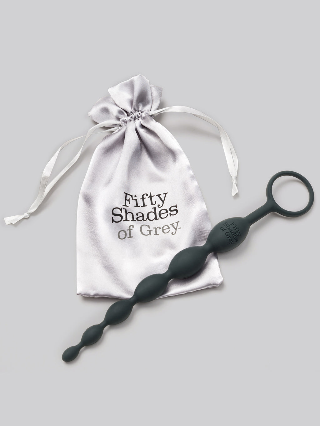 Fifty Shades of Grey Pleasure Intensified Silicone Anal Beads, Grey