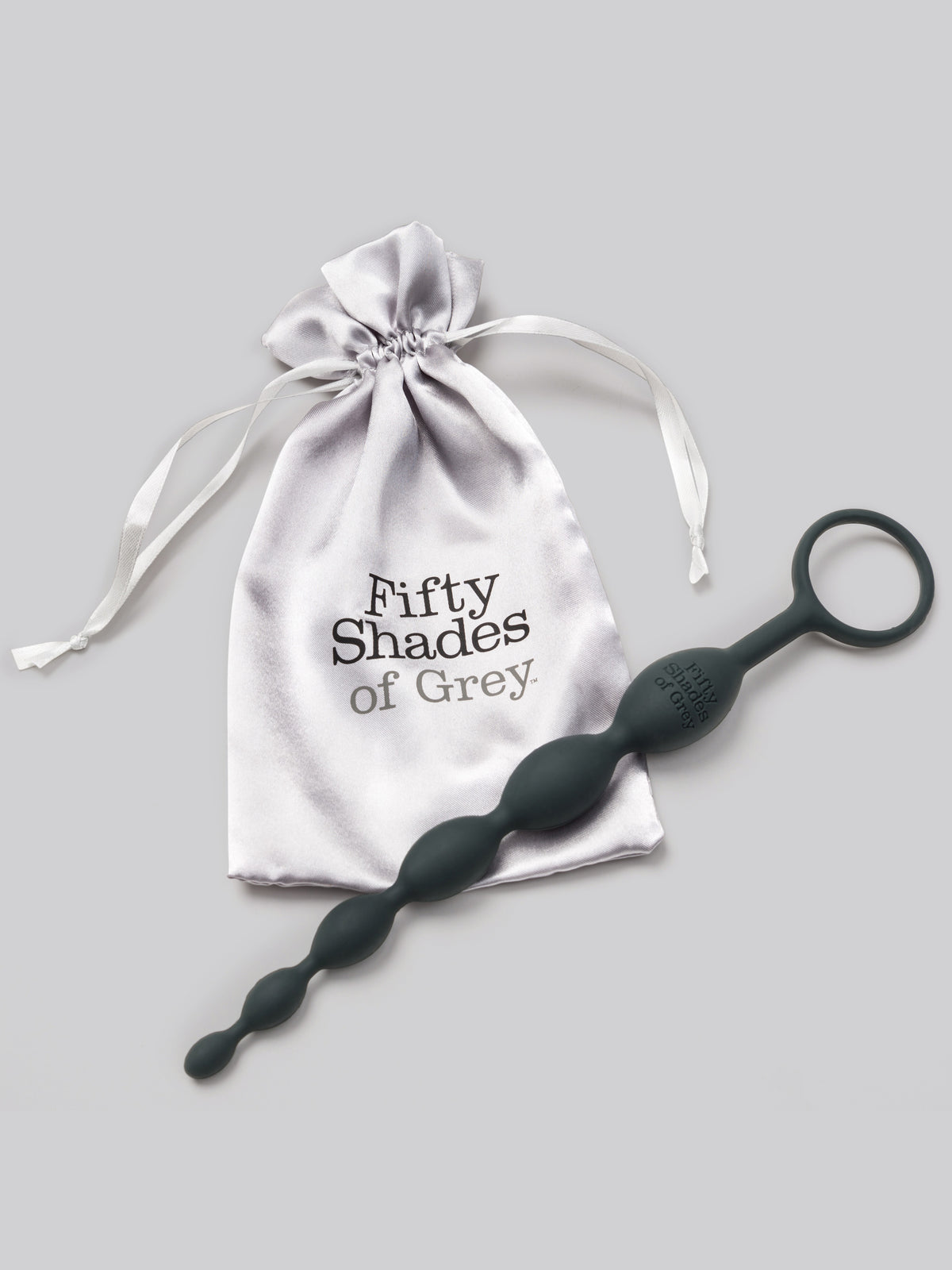 Fifty Shades of Grey Pleasure Intensified Silicone Anal Beads, Grey