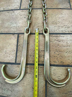 SET#14 - N711-8 G70 V Chain LarJ hooks flatbed tow truck wrecker V BRIDLE