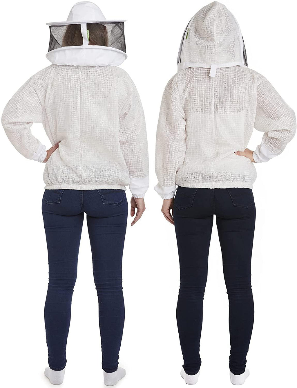 natural apiary - zephyros protect beekeeping jacket - white - clear view fencing veil - keep fresh &amp; comfortable with maximum protection - professional &amp; beginner beekeepers - x large