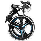 Transer 26in Youth/Adult Mountain Bike Folding Mountain Bike s 21 Speed Bicycle Full Suspension MTB Bikes for Men and Women Outdoor Racing Cycling