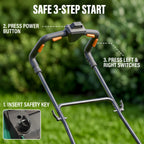 40V Cordless Lawn Mower, 16-Inch Brushless Electric Push Mower with 4.0Ah Battery, Low/High Speed Control, 5-Position Height Adjustment, 40L Grass Bag, Lightweight Mower for Yard/Lawn
