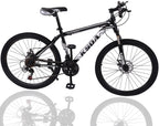 26 Inch Mountain Bike, 21 Speed Stone Bicycle, Adult Road Offroad City Bike, Aluminum Frame, Front and Rear Linear Brakes for Men Women
