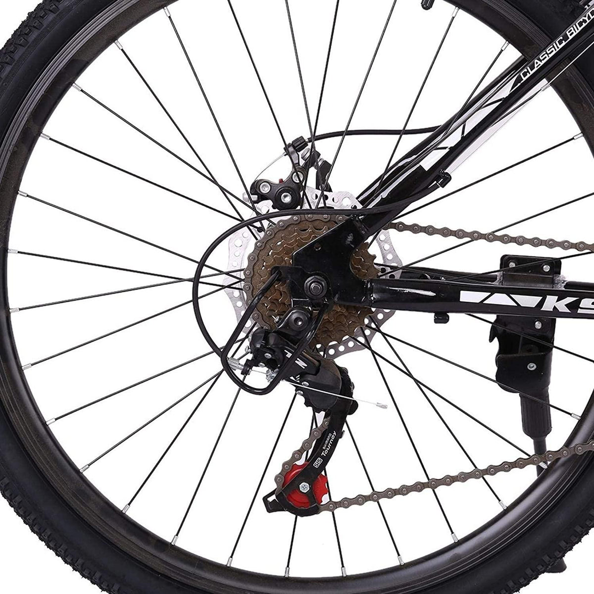 26 Inch Mountain Bike, 21 Speed Stone Bicycle, Adult Road Offroad City Bike, Aluminum Frame, Front and Rear Linear Brakes for Men Women