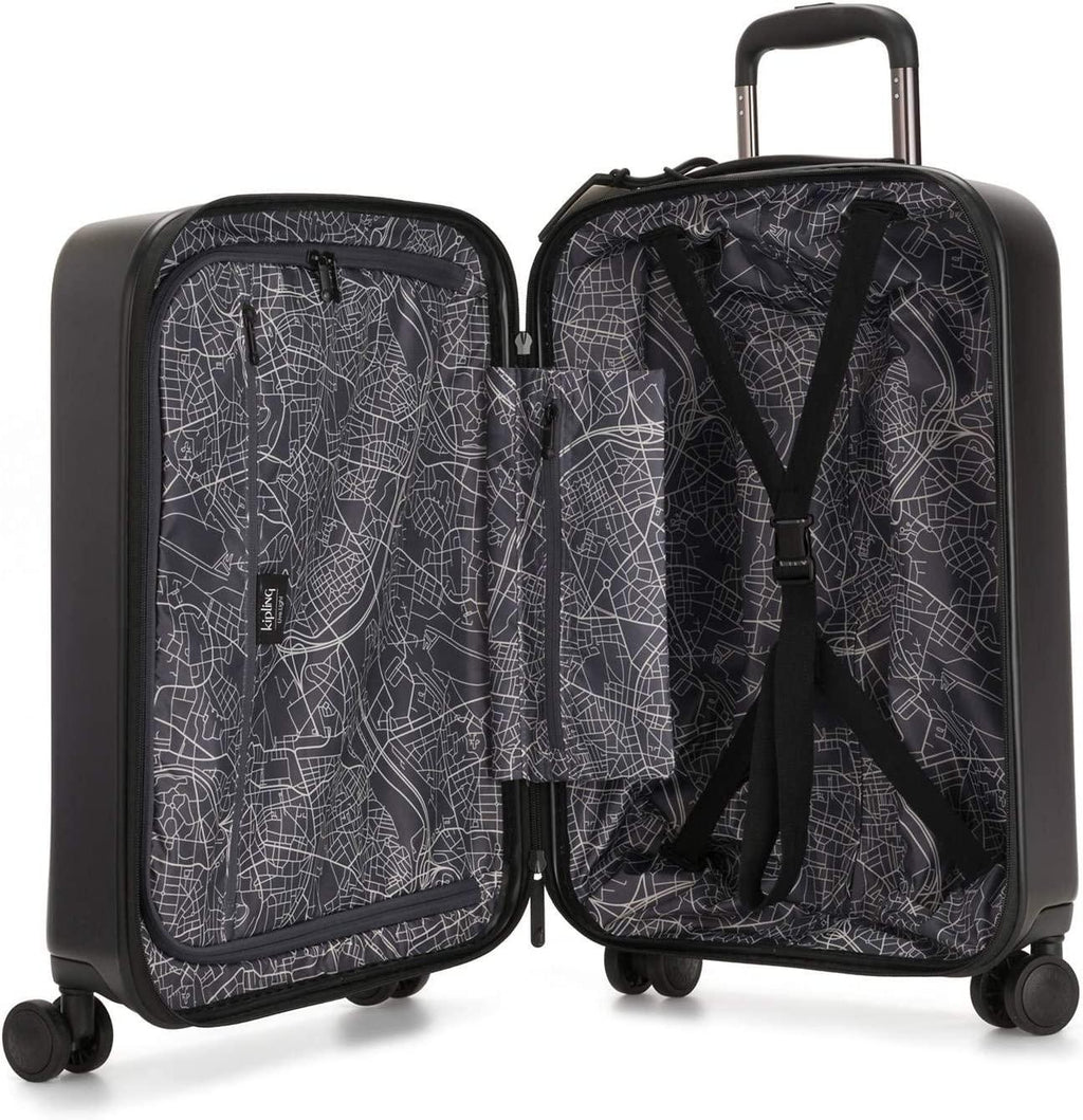 Curiosity Small 4 Wheeled Rolling Luggage Raw Black