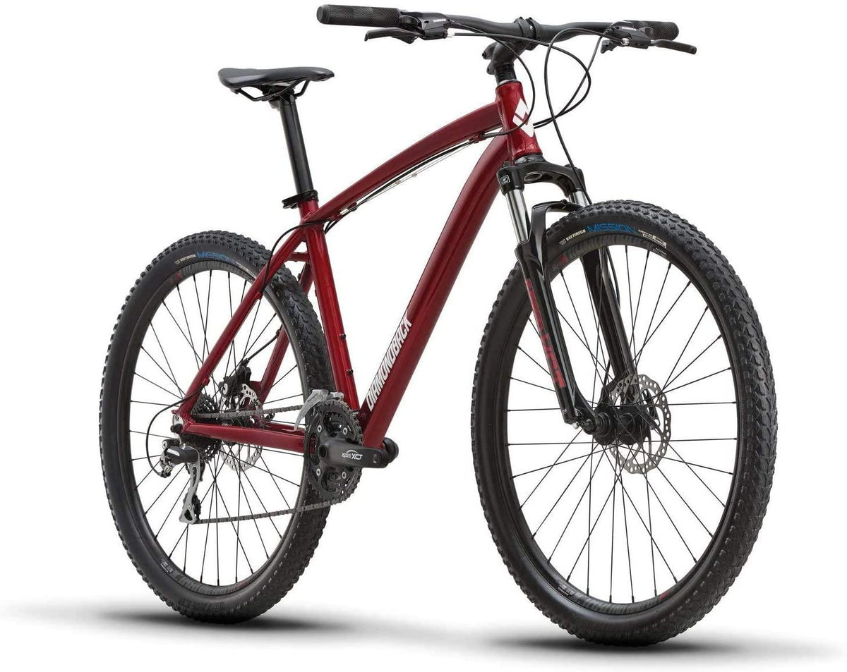 Diamondback Bicycles Overdrive Hardtail Mountain Bike with 27.5" Wheels, 18"/Medium, Red