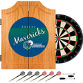 20.5 in. Dallas Mavericks Hardwood Classics NBA Wood Dart Cabinet Set
