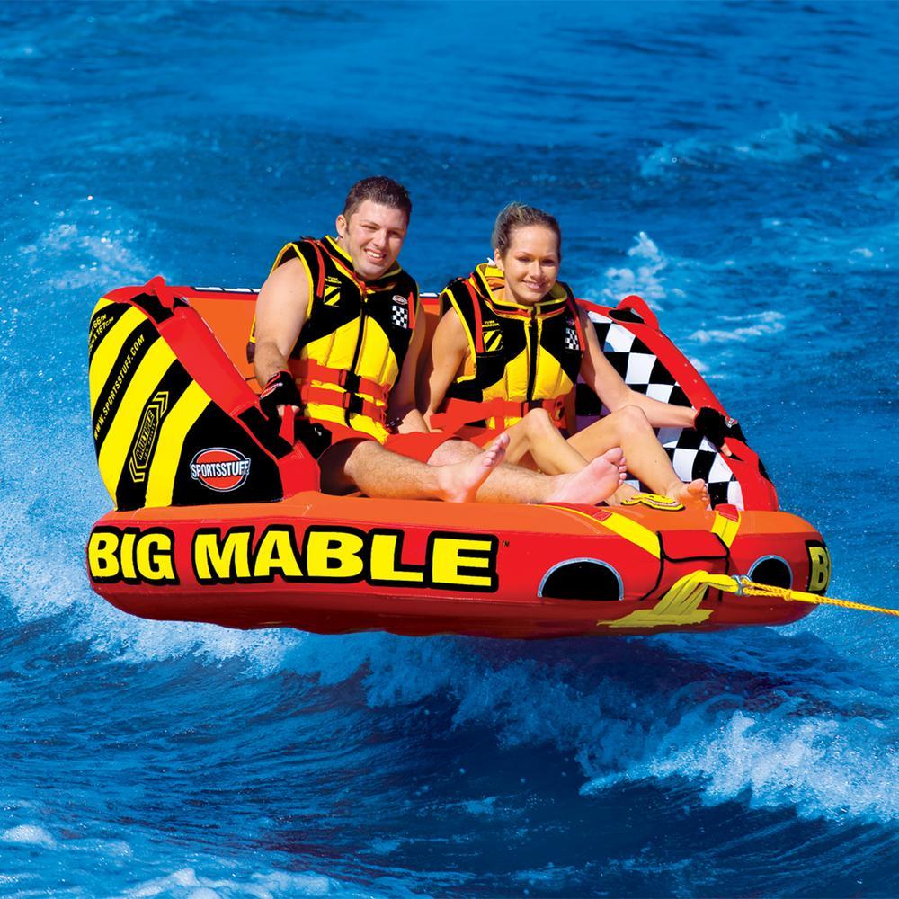 Big Mable Inflatable Double Rider Towable Tube and Ball Towing System