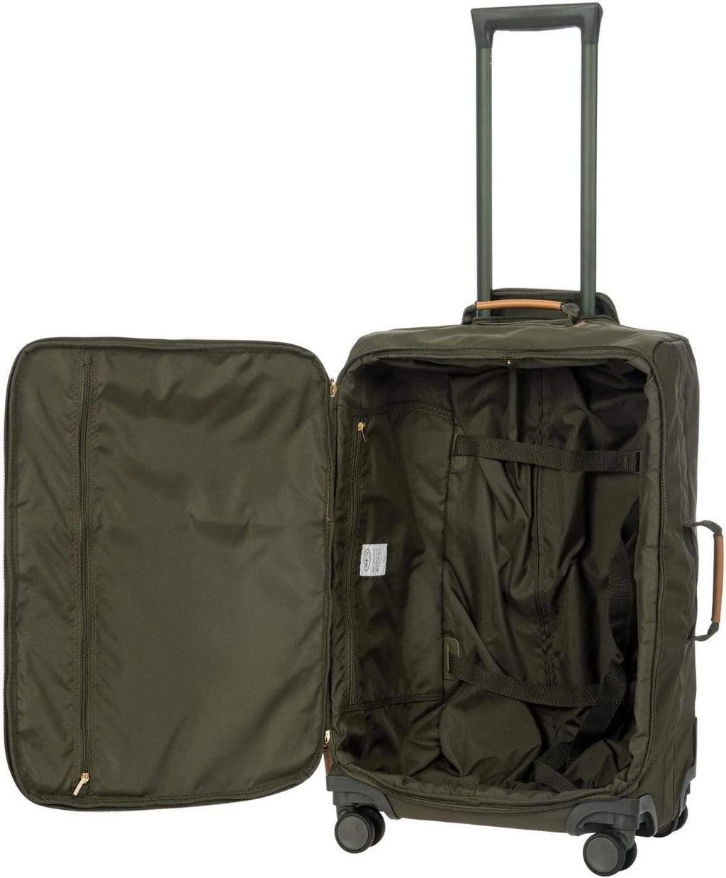 X-Bag Large Spinner with Frame - 25 Inch - Suitcases with Wheels - Checked Luggage - Olive