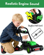 Kids Lawn Mower with Realistic Grass-Cutting Action and Sounds – No Batteries Required | Fun Outdoor Push Toy, Birthday Gift &amp; Holiday Present for 3, 4, 5, 6Year Old Boys and Girls (Black)
