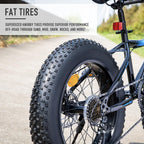 Viribus All Terrain Kids Mountain Bike w 20in. Fat Tires 7 Speeds Dual Disc Brakes, Blue