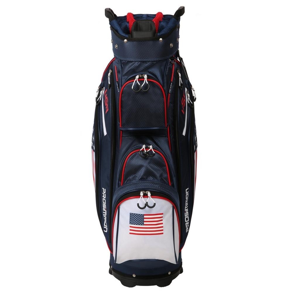 Prosimmon Golf DRK 14 Way Cart Bag, USA Flag