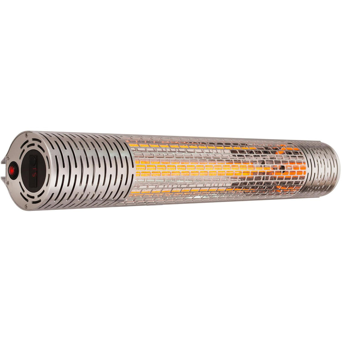 Hanover 30.7" Wide Electric Carbon Infrared Heat Lamp with Remote Control, Silver