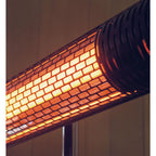 Hanover 30.7" Wide Electric Carbon Infrared Heat Lamp with Remote Control, Silver