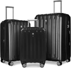 FOCHIER 3 Piece Hard Shell Luggage Set for Women Man, Expandable Hardside Suitcase Sets with Spinner Wheels, TSA Lock (20/24/28 inch)