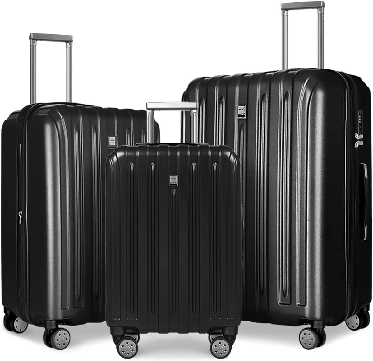 FOCHIER 3 Piece Hard Shell Luggage Set for Women Man, Expandable Hardside Suitcase Sets with Spinner Wheels, TSA Lock (20/24/28 inch)