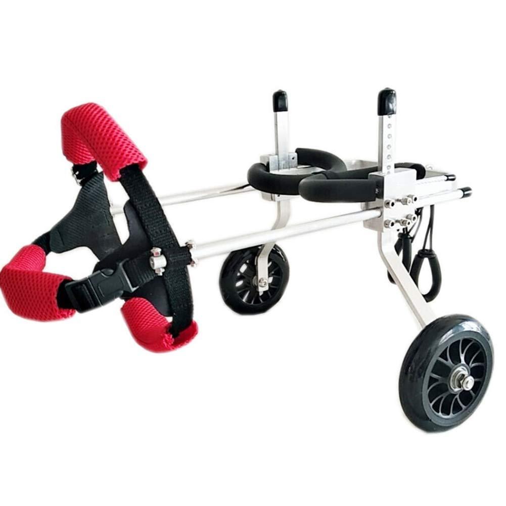 CHZHUTUI Pet-Disabled Dog Wheelchair Adjustable Light Aluminum 2-Wheel Scooter for Small and Medium-Sized Dogs Hind Limb Assisted Rehabilitation Exercise Cart