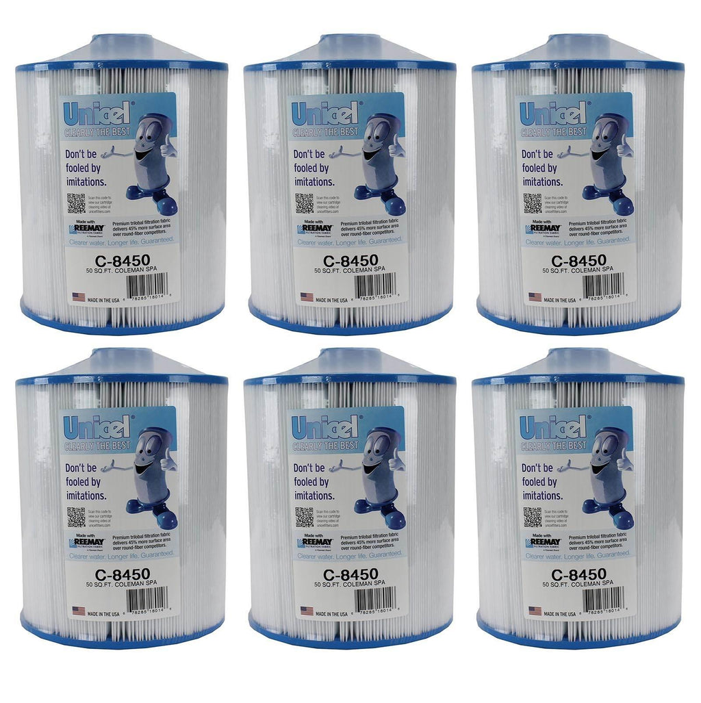 unicel c-8450 spa replacement cartridge filter 50 ft coleman/maax spas (6-pack)
