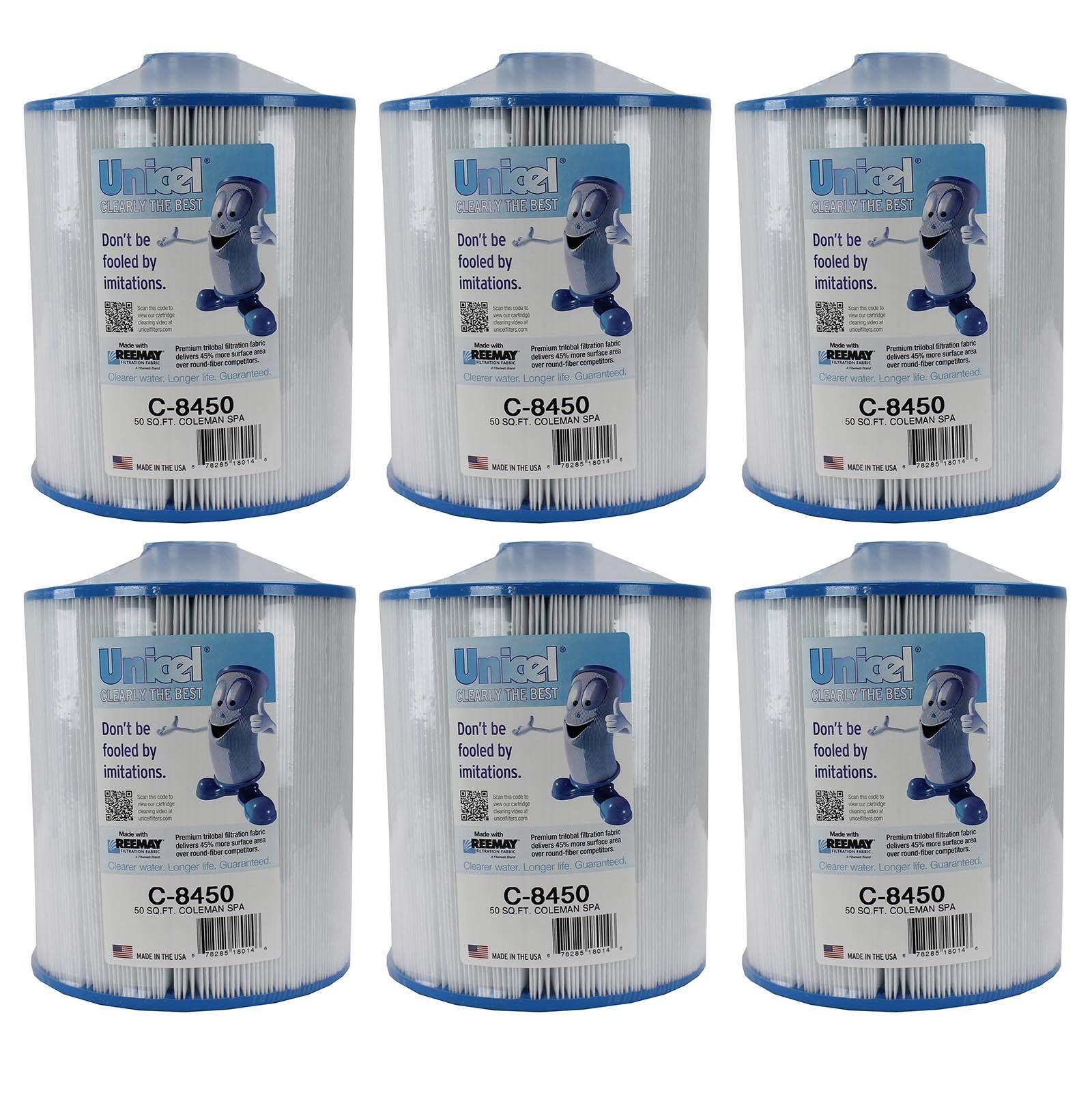 unicel c-8450 spa replacement cartridge filter 50 ft coleman/maax spas (6-pack)