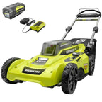 RYOBI Push Lawn Mower 20 in. 40-Volt Adjustable Cutting Height Cordless Battery