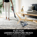 Shark IZ483H Vertex Cordless Stick Vacuum with DuoClean PowerFins, MultiFLEX, Crevice Tool, Pet Multi-Tool &amp; Anti-Allergen Brush, 120-min Runtime, Double Battery, Rosewood