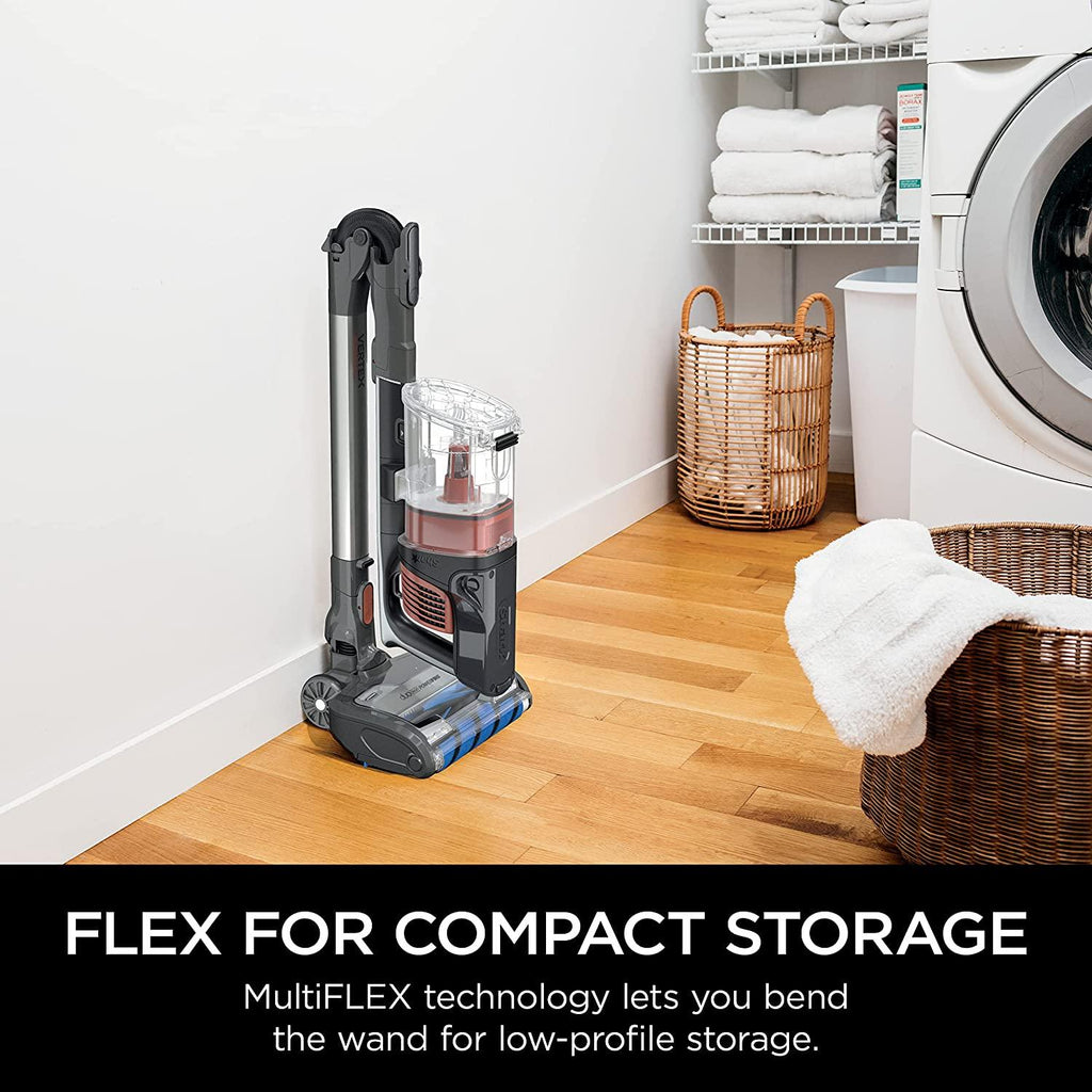 Shark IZ483H Vertex Cordless Stick Vacuum with DuoClean PowerFins, MultiFLEX, Crevice Tool, Pet Multi-Tool &amp; Anti-Allergen Brush, 120-min Runtime, Double Battery, Rosewood