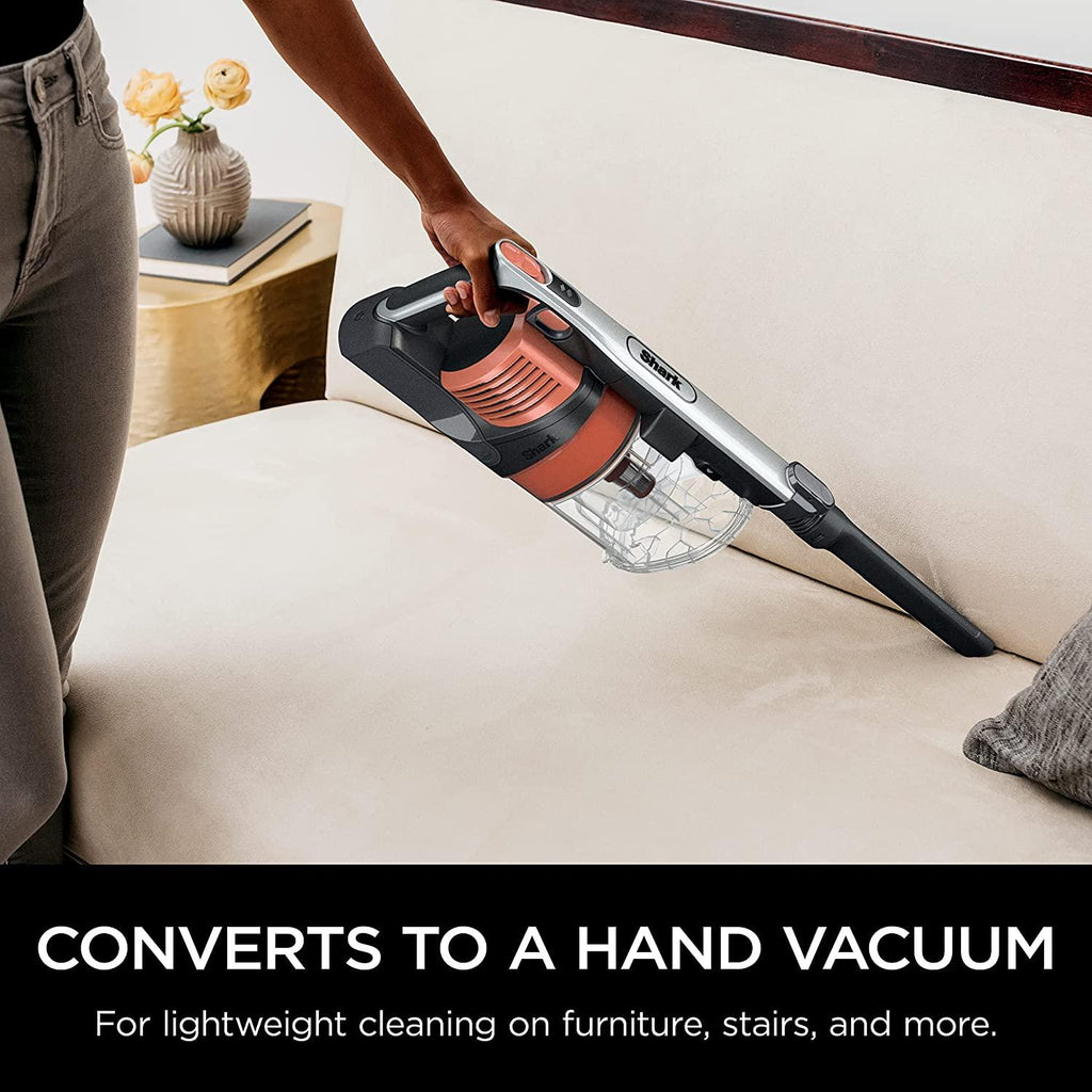 Shark IZ483H Vertex Cordless Stick Vacuum with DuoClean PowerFins, MultiFLEX, Crevice Tool, Pet Multi-Tool &amp; Anti-Allergen Brush, 120-min Runtime, Double Battery, Rosewood
