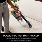 Shark IZ483H Vertex Cordless Stick Vacuum with DuoClean PowerFins, MultiFLEX, Crevice Tool, Pet Multi-Tool &amp; Anti-Allergen Brush, 120-min Runtime, Double Battery, Rosewood