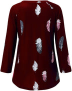Tunic Tops for Leggings for Women Long Sleeve O Neck T Shirts Casual Loose Fit
