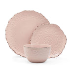 Chateau Pink 12 Piece Dinnerware Set, Service for 4